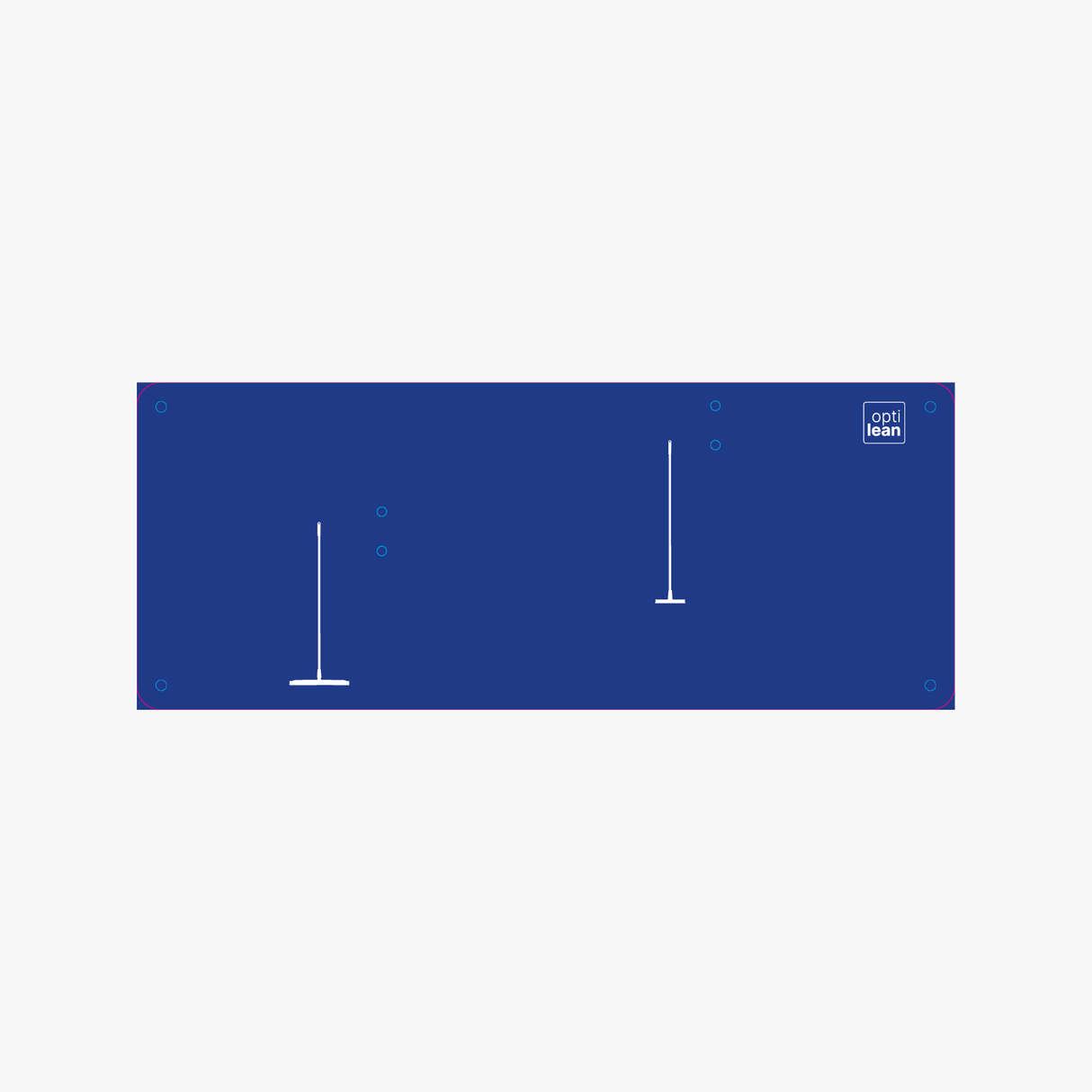 Shadowboard (Schattenwand, Klemmleiste) Blau Ohne Reinigungsgeräte