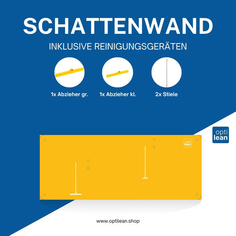 Shadowboard (Schattenwand, Klemmleiste) Gelb Mit Reinigungsgeräten