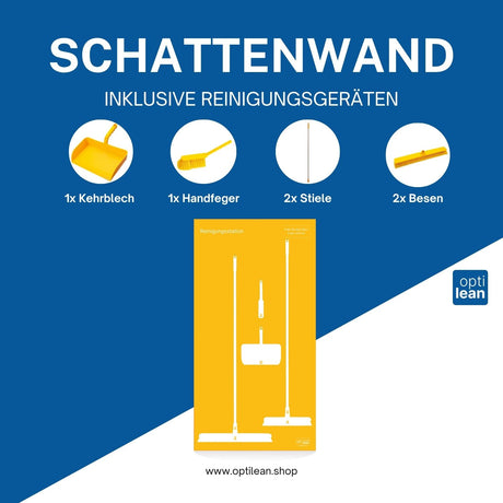 Schattenbrett zur Aufbewahrung von Reinigungsutensilien Gelb Schattenwand mit Reinigungsgeräte