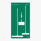 Schattenbrett zur Aufbewahrung von Reinigungsutensilien Grün Schattenwand ohne Reinigungsgeräte