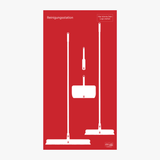 Schattenbrett zur Aufbewahrung von Reinigungsutensilien Rot Schattenwand ohne Reinigungsgeräte