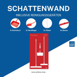 Schattenbrett zur Aufbewahrung von Reinigungsutensilien Rot Schattenwand mit Reinigungsgeräte