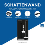 Schattenbrett zur Aufbewahrung von Reinigungsutensilien Schwarz Schattenwand mit Reinigungsgeräte
