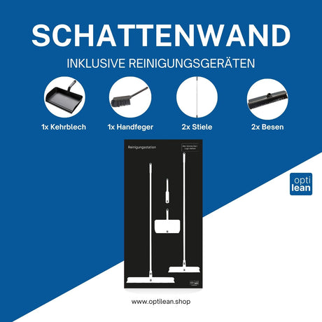 Schattenbrett zur Aufbewahrung von Reinigungsutensilien Schwarz Schattenwand mit Reinigungsgeräte