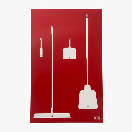 Schattenbrett zur Aufbewahrung von Reinigungsutensilien (1210x1900mm) Rot Schattenwand ohne Reinigungsgeräte Schattenwand