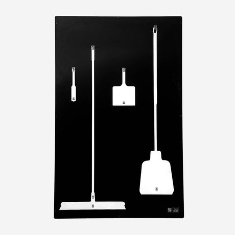 Schattenbrett zur Aufbewahrung von Reinigungsutensilien (1210x1900mm) Schwarz Schattenwand ohne Reinigungsgeräte Schattenwand