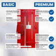 Individuelle Reinigungsstationen für Unternehmen Blau Schattenwand ohne Reinigungsgeräte Basic