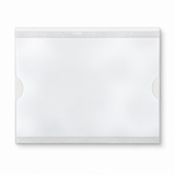 Blocklagerschild A4 quer mit Einstecktasche · 240 × 300 mm