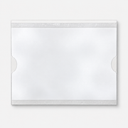 Blocklagerschild A4 quer mit Einstecktasche · 240 × 300 mm