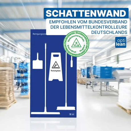 Schattenwand für Besen