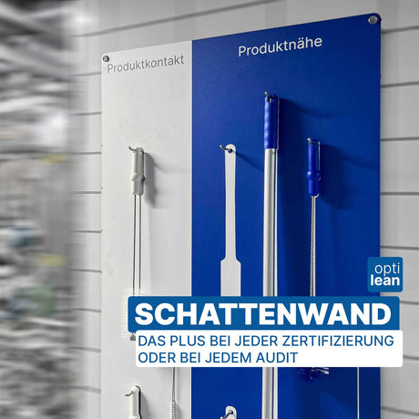 Schattenwand für Besen