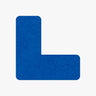 Bodenmarkierung Ecke - 50mm x 100mm - 25 Stück blau