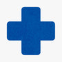 Bodenmarkierung Kreuz - 50mm x 150mm - 25 Stück blau